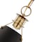 Nuvo Outpost 1-Light Large Pendant Matte Black with Burnished Brass 60/7525 - alternate 6